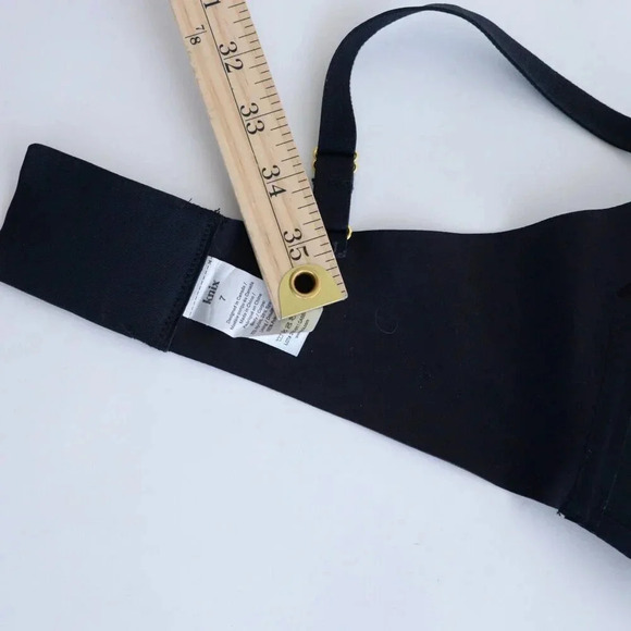Knix Contour Black T-Shirt  Bra Spaghetti Straps 72% Nylon Size 7 - Picture 10 of 10